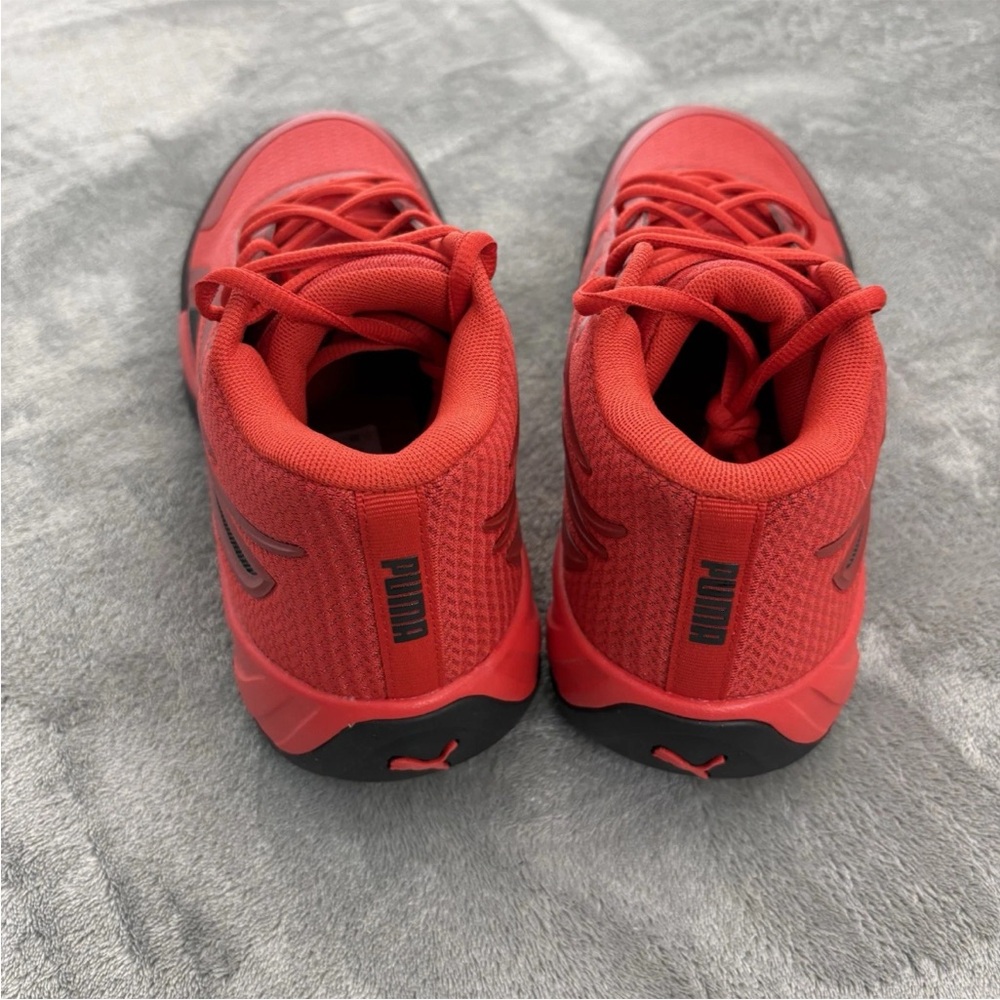 Puma Court Pro Basketball Sneakers Mens 8 Red Black Trim Shoes 310829-02 - Picture 5 of 9